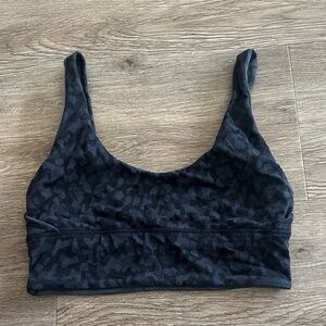 Lululemon Rejuvenate Grey/Black Camo-Print Reversible Sports Bra